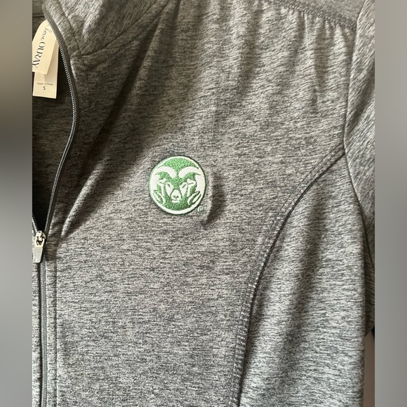 CSU Rams Charcoal Gray Zippered Long Sleeve Light Jacket Size Small - Picture 4 of 7
